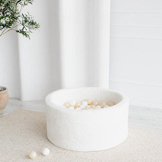 Bällebad Teddy Weiß 90x40cm