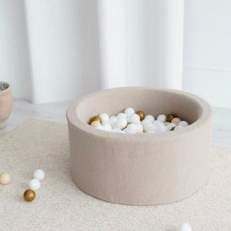 Bällebad Bouclé Beige 90x40cm