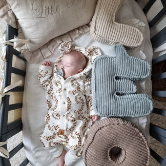 Buchstabenkissen Rippe Pfefferminze