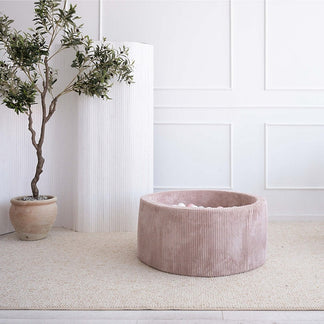 Bällebad Rib Velvet Dirty Pink 90x40cm