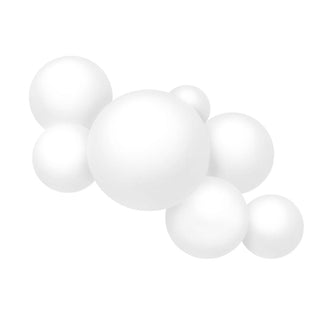 Wiederverwendbare 7er-Ballongirlande in Weiß - Balloony