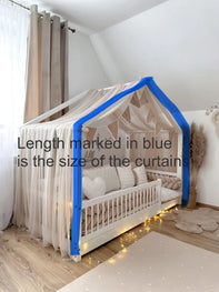 Himmelstoff Musselin für ein Betthaus