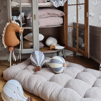 Leinen Spielmatratze Taupe