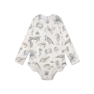 Sea Life Grüner UV-Langarm-Badeanzug für Mädchen