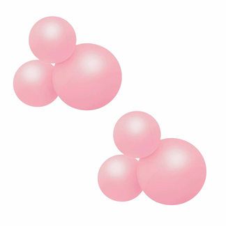 Wiederverwendbare 3er-Ballongirlande, Pastellrosa, 2er-Set - Balloony