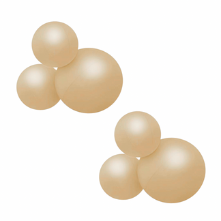 Wiederverwendbare 3er-Ballongirlande Beige 2er-Set - Balloony