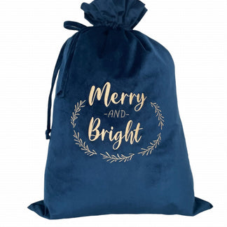 Cadeauzak blauw met naam