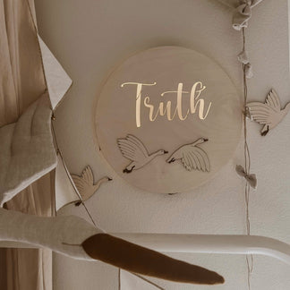 Wandlampe Gänse mit Namen