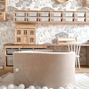 Bällebad Soft Velvet 90x40cm "Beige" - Mimii