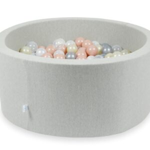 Bällebad Jersey Baumwolle "Hellgrau" 90x40cm - Mimii