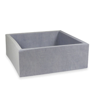 Bällebad Soft Velvet 110 x 110 x 40 cm Hellgrau