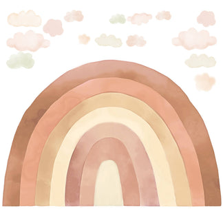 Wandaufkleber Regenbogen beige - Pastelowe Love