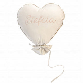 Herz-Ballonkissen Deluxe - Vanilla Cream
