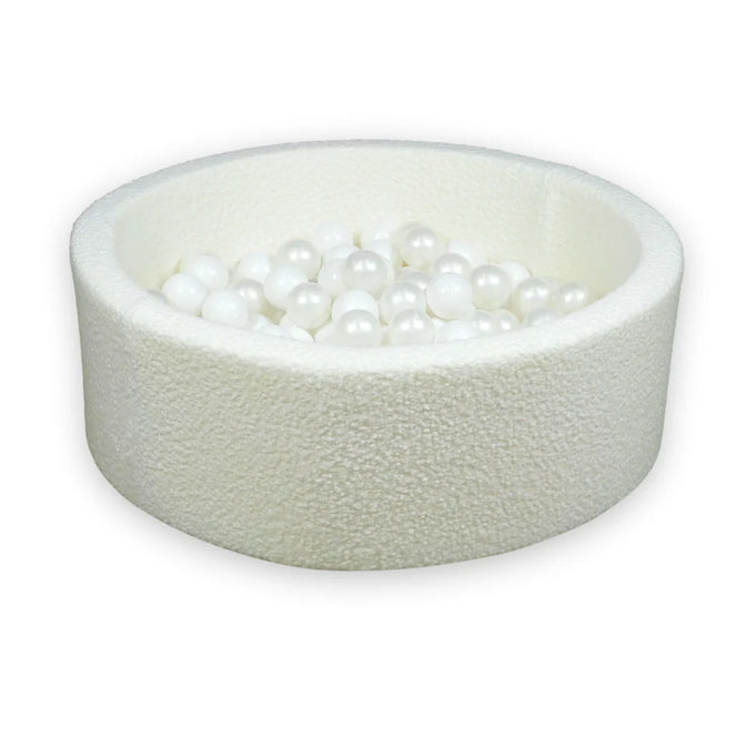 Bällebad Klein Bouclé Weiß 90x30cm - Mimii