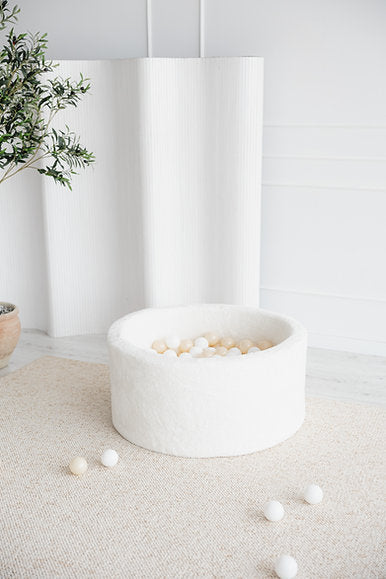 Bällebad Teddy Weiß 90x40cm