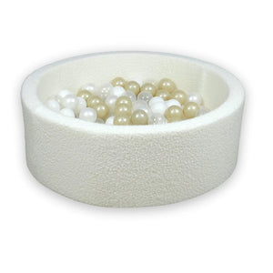 Bällebad Klein Bouclé Weiß 90x30cm - Mimii