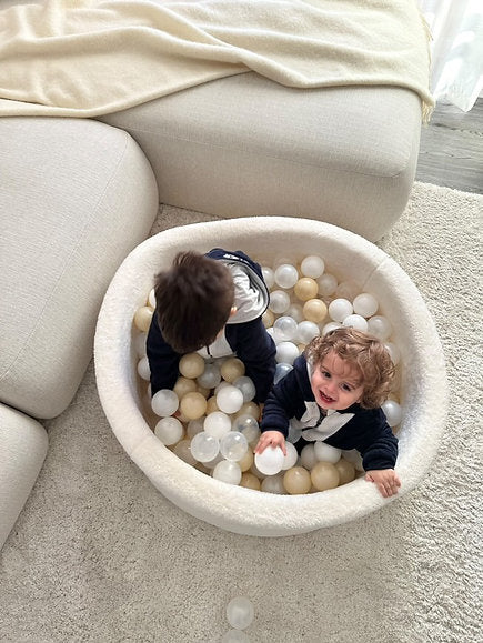 Bällebad Teddy Weiß 90x40cm