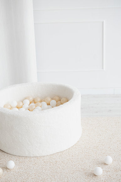 Bällebad Teddy Weiß 90x40cm
