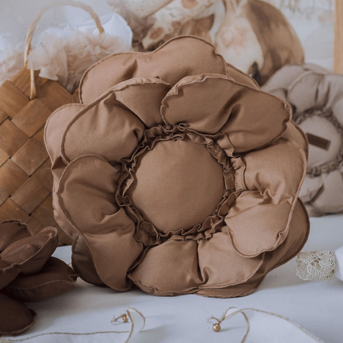 Blumenkissen Deko – Karamell 