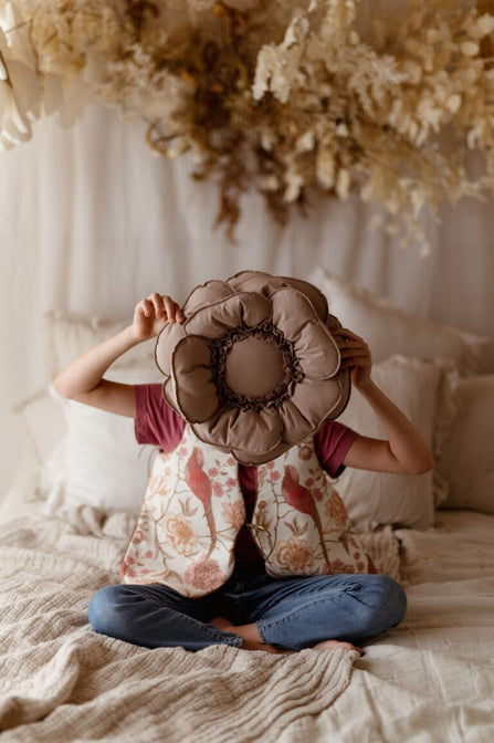 Blumenkissen Deko – Karamell 