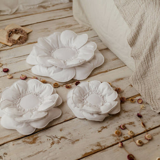 Blumenkissen Deko – Weiß 