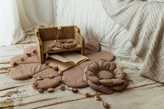 Blumenkissen Deko – Karamell 