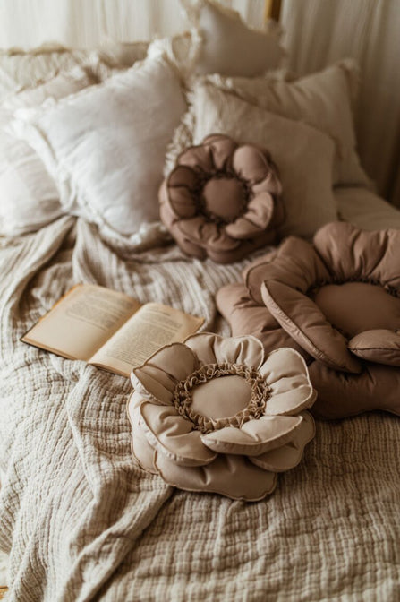 Blumenkissen Deko – Karamell 