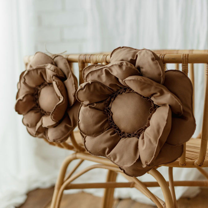 Blumenkissen Deko – Karamell 