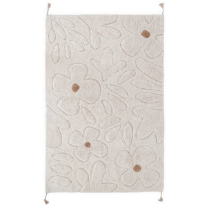 GENTLE FLORA tapijt Naturel – wasbaar