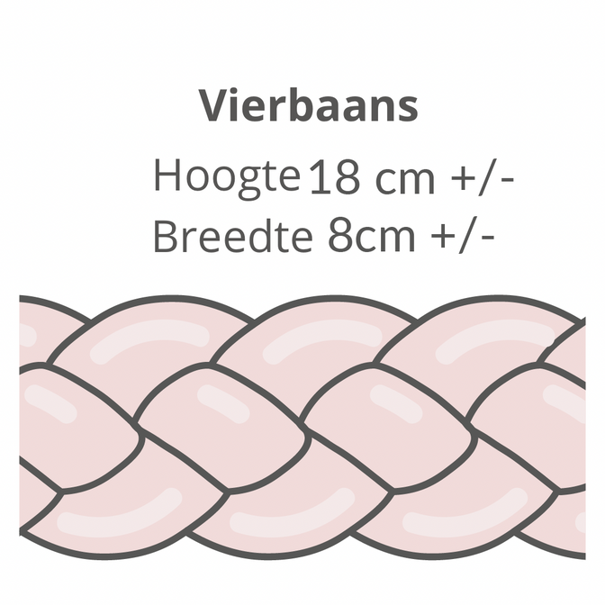 Geflochtenes Bettnestchen Vierspurig - Lulumi 