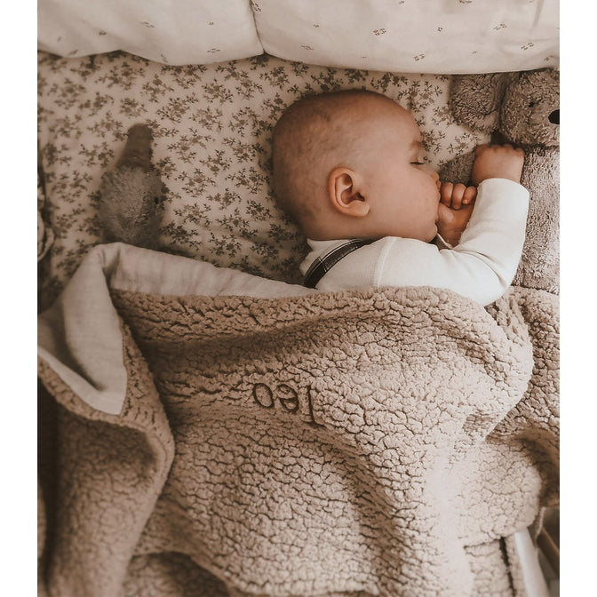 Weiche "Teddydecke" OHNE Namen - beige