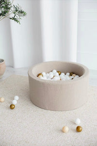 Bällebad Bouclé Beige 90x40cm