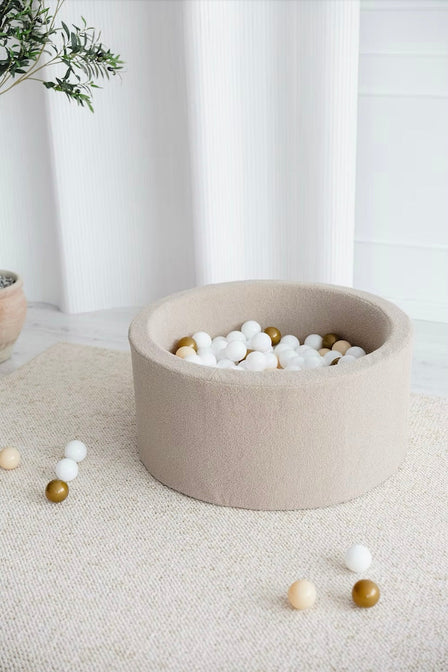 Bällebad Bouclé Beige 90x40cm