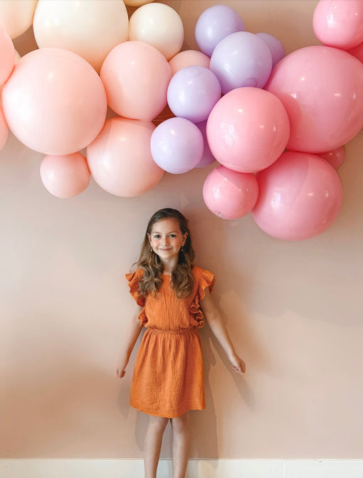 Herbruikbare Ballonslinger van 3 Oranje set van 2 - Balloony