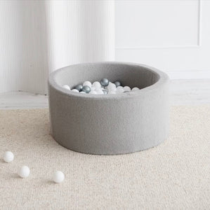 Bällebad Bouclé Grau 90x40cm