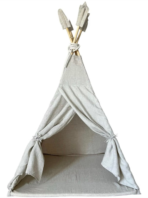 Tipi Zelt Leinen Natur
