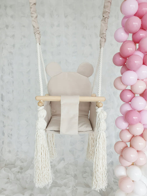 Babyschaukel Teddybär Ecru - MOJE