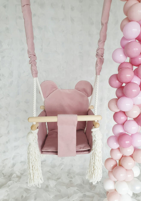 Babyschaukel Teddybär Pink - MOJE