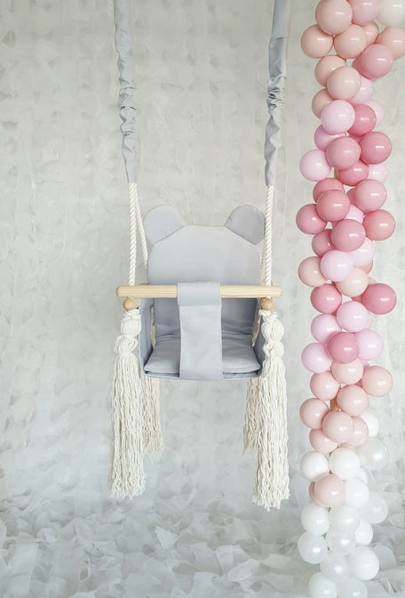 Babyschaukel Teddybär Grau - MOJE