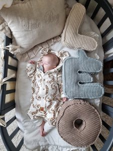 Buchstabenkissen Rippe Pfefferminze