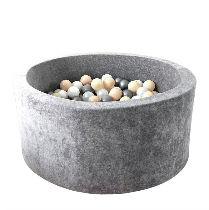 Bällebad Soft Velvet Grau 90x40cm