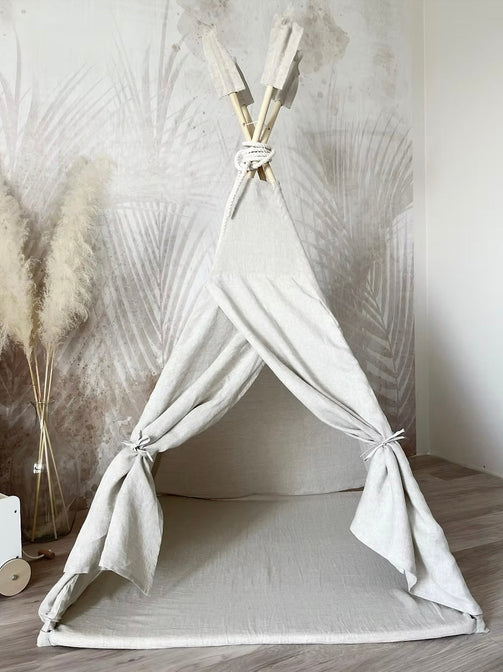 Tipi Zelt Leinen Natur