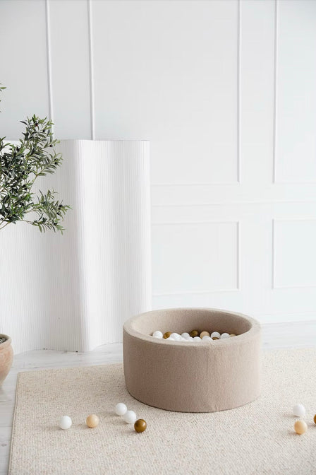 Bällebad Bouclé Beige 90x40cm