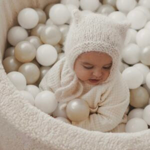 Bällebad 90x40 cm "Teddy/Ecru" - Mimii