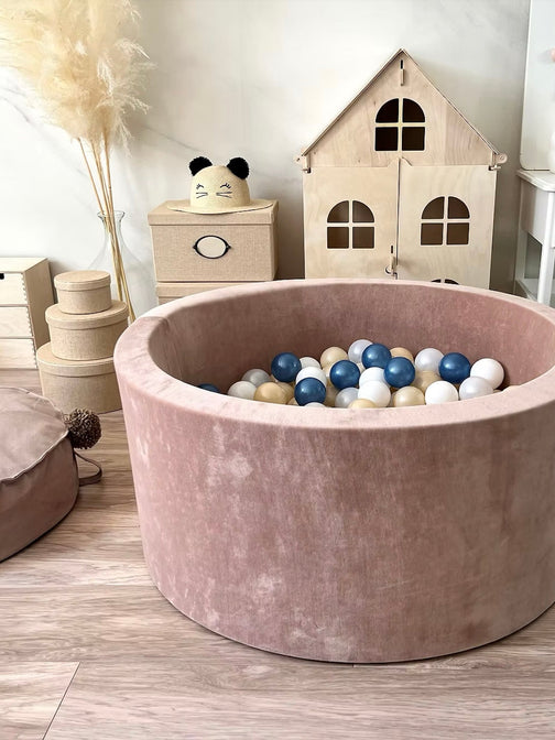 Bällebad Soft Velvet Dunkelbeige 90x40cm