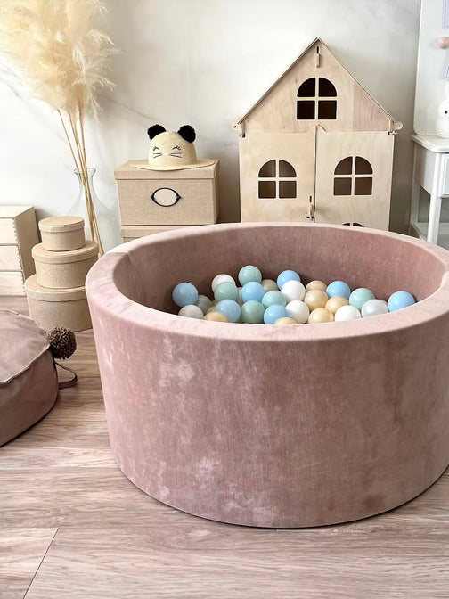 Bällebad Soft Velvet Dunkelbeige 90x40cm