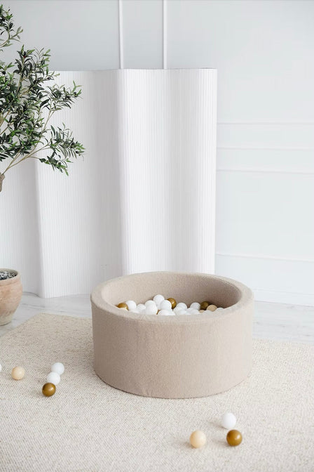 Bällebad Bouclé Beige 90x40cm