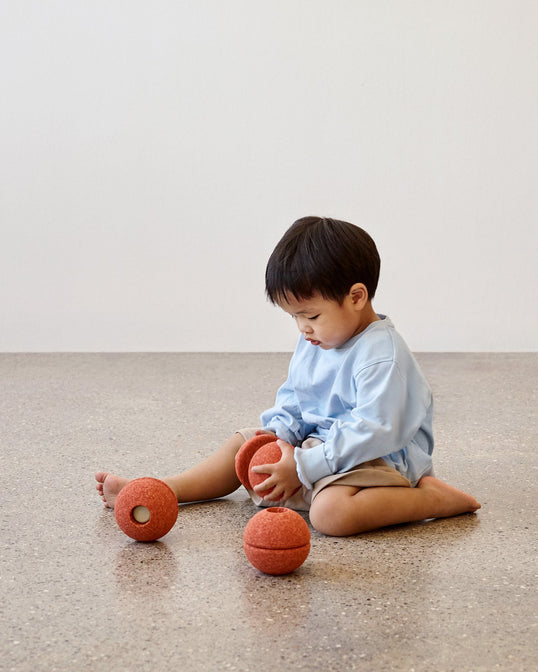 Modu Schuimballen Set van 3 - Burnt Orange / Dusty Green