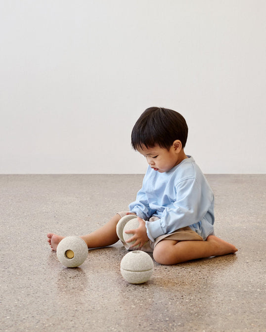 Modu Schuimballen Set van 3 - Sand Grey / Honey Yellow