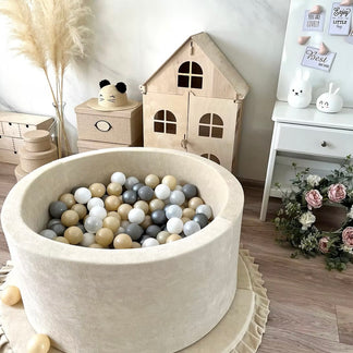 Bällebad Soft Velvet Ecru 90x40cm